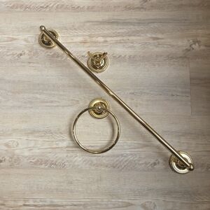 SOLDVintage Solid Brass Shenter Towel Bar Hook Ring